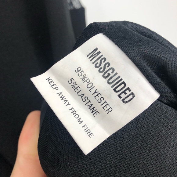 NWOT Misguided Black Long Sleeve Lace Midi Dress Sz 12 - Picture 4 of 5